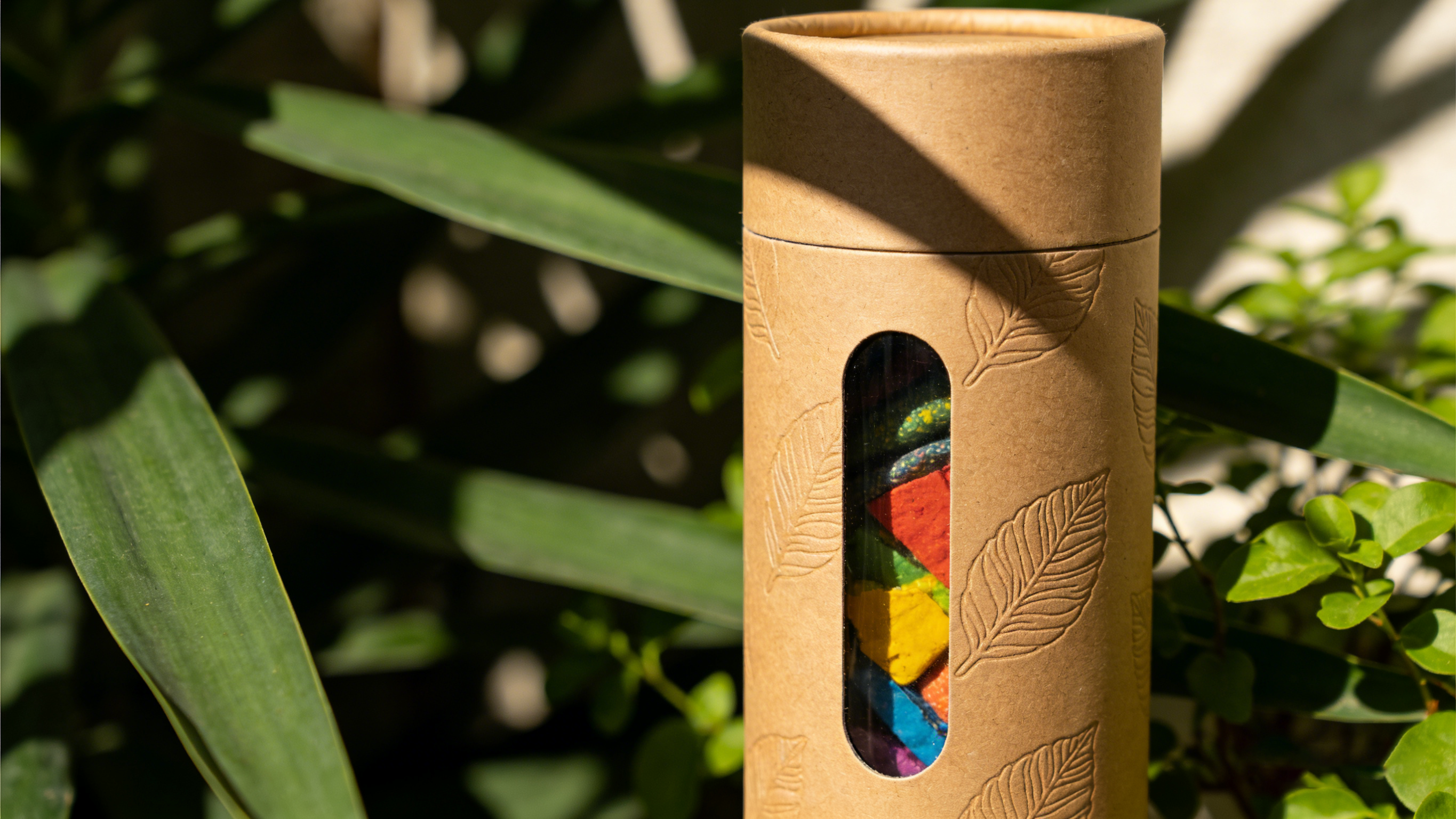 Paper tube packaging with window Emballage de tube en papier avec fenêtre