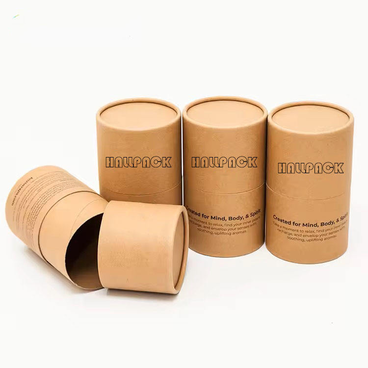 kraft paper tea canister boîte à thé en papier kraft