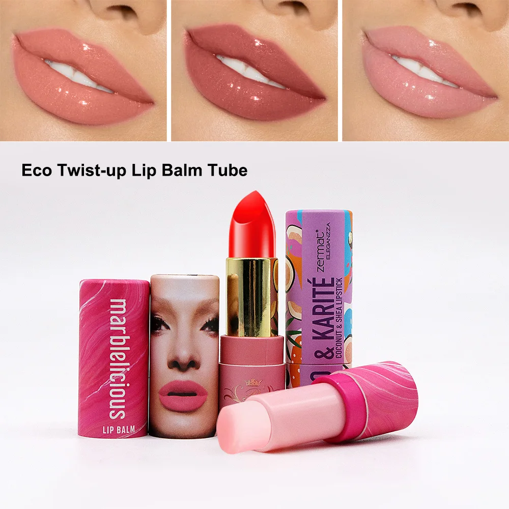 twist up paper tube Emballage de tube à baume à lèvres