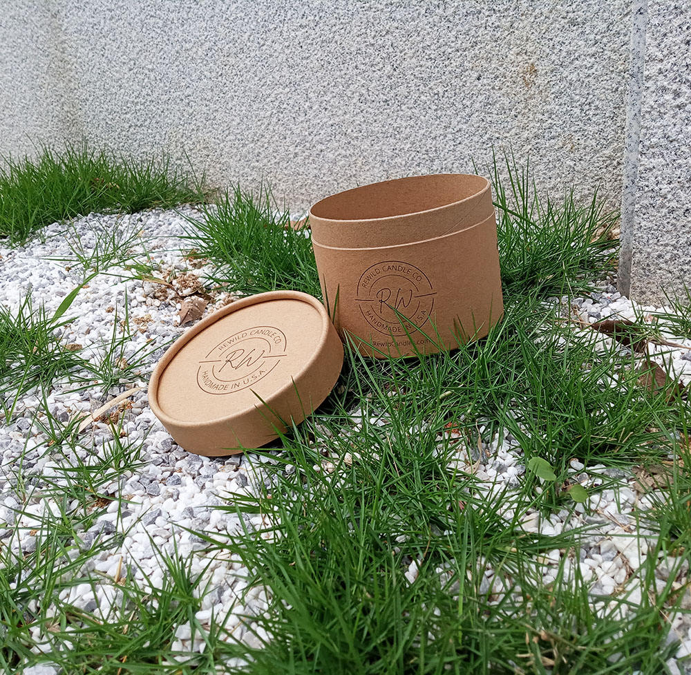 Emballage fait sur commande de tube de papier de bougie matérielle recyclée à 100%