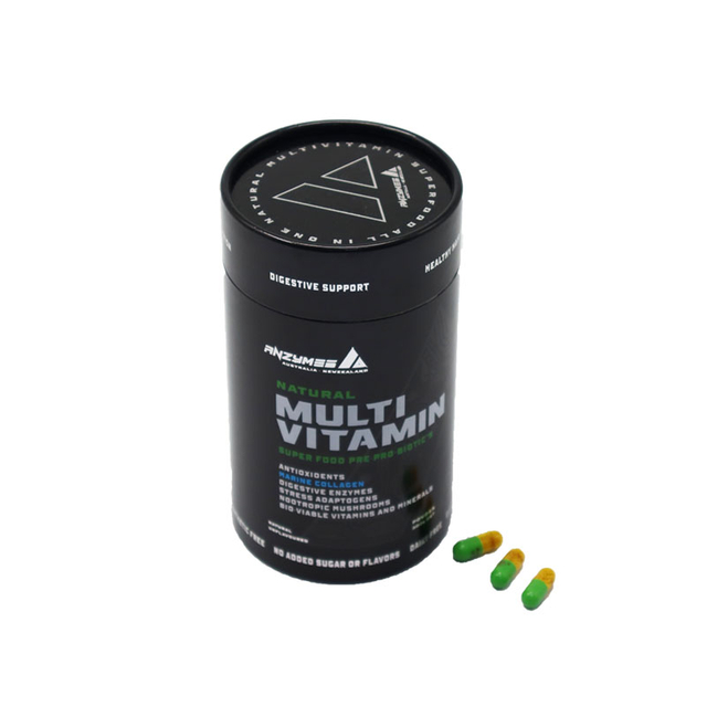 Capsules biodégradables respectueuses de l'éco-pilule peut tube en papier alimentaire protéine poudre.