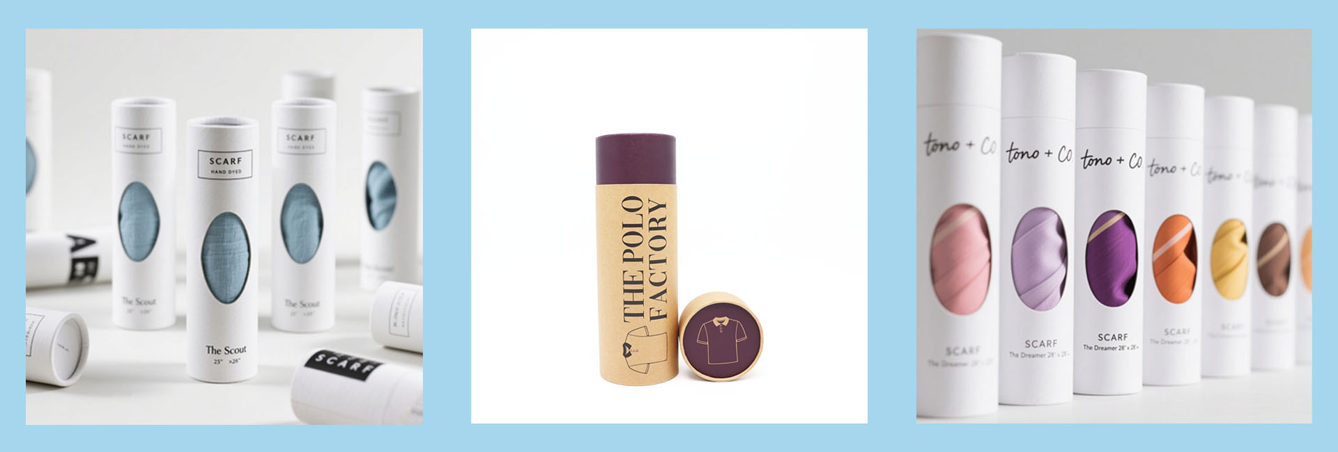 Emballage de tube de vêtements respectueux de l'environnement