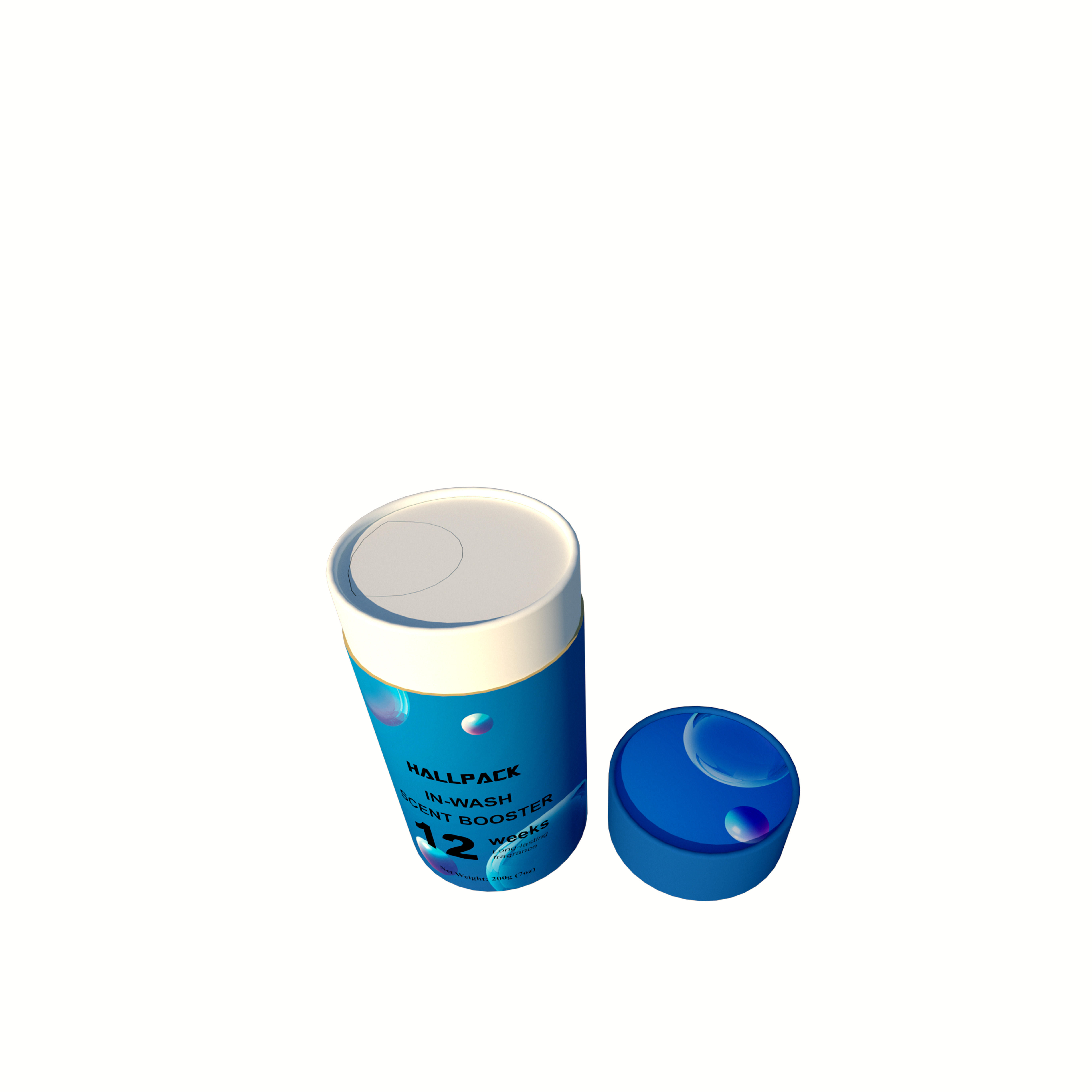 Tube en carton de forme ronde avec logo personnalisé, emballage push-up en papier biodégradable pour rehausseur de parfum de lavage cosmétique