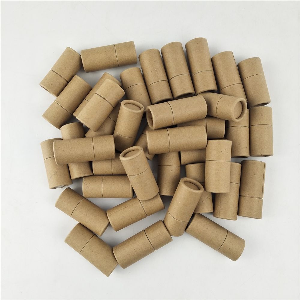 Tube de baume à lèvres personnalisé en papier biodégradable, cylindre de poussée de forme ronde, barre de Lotion, emballage de Tubes en papier