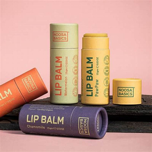 Papier de tube emballé par carton rond cosmétique fait sur commande qui respecte l'environnement emballé pour le baume à lèvres déodorant de poussée