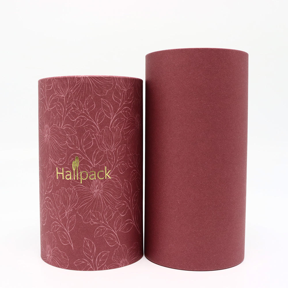 Carton Kraft recyclable pour le stockage, boîtes de tubes d'emballage de T-shirt, papier artisanal gaufré rond biodégradable