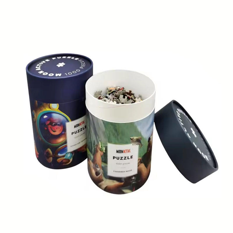 Blocs de construction Puzzle papier Tube emballage artisanat papier carton emballage cylindre boîte pour jouet