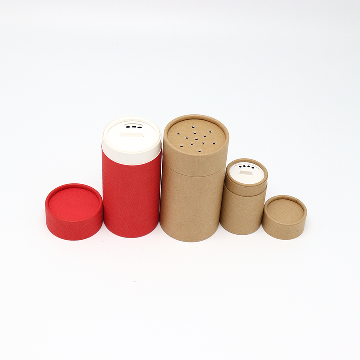 Carton cosmétique fait sur commande de paquet de boîte de tube rond de haute qualité emballé avec le dispositif trembleur de tamis pour le shampooing sec de poudre