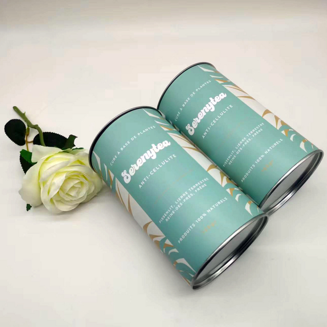 Tube de papier de qualité alimentaire de haute qualité, emballage de thé de style canette, emballage de tube biodégradable, emballage de tube de papier personnalisé pour la nourriture