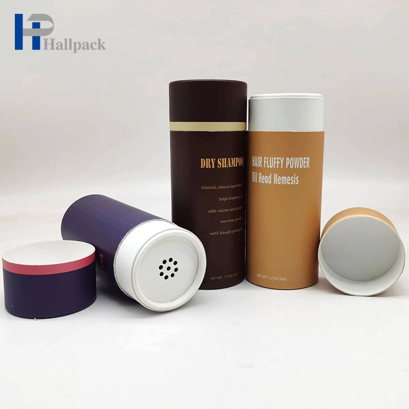 Tube de tamis en papier kraft de haute qualité, conception de tamis rond personnalisable pour les aliments, emballage de cylindre de puissance coloré et à moindre coût