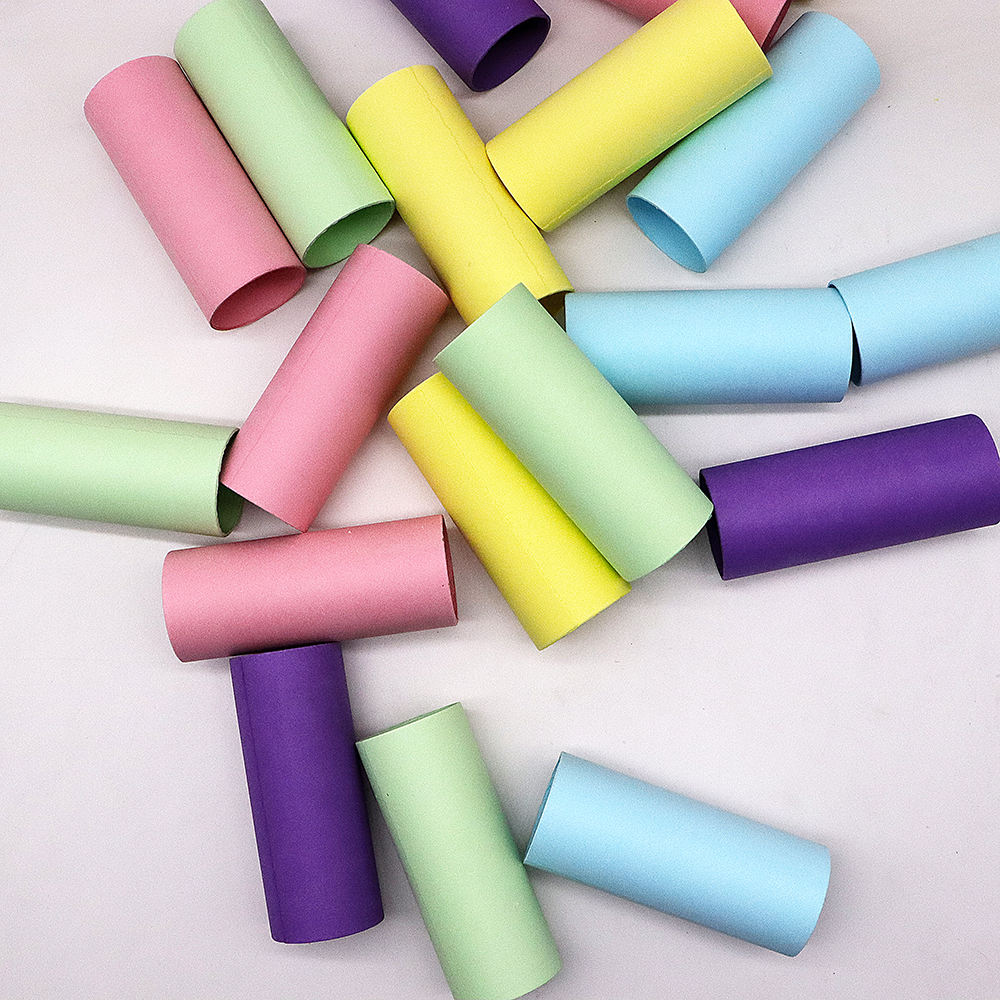 Tubes de rouleau de papier artistique artisanal biodégradable et écologique de 2 pouces 54mm Tubes artisanaux en papier coloré pour bricolage fabriqués à la main