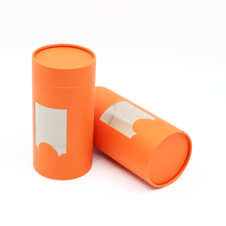 2024 nouveau tube de noyau de papier recyclé fenêtre d'impression personnalisée emballage de tube de papier en carton kraft artisanal