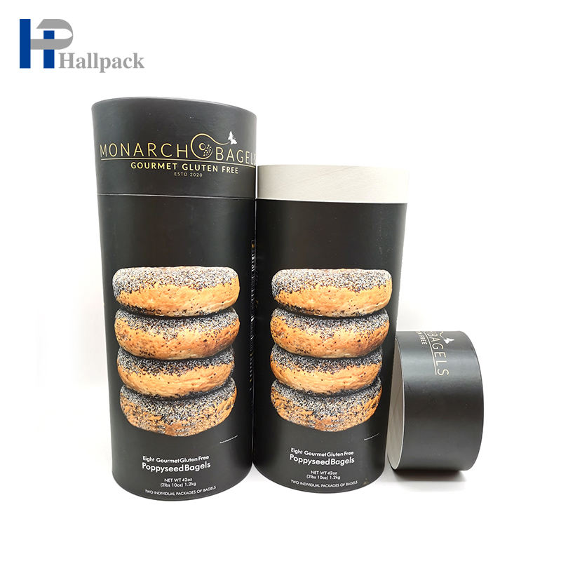 Emballage adapté aux besoins du client de tube de papier emballé par boîte de cylindre de carton de catégorie comestible écologique de conception pour des probiotiques de sucrerie de gâteau