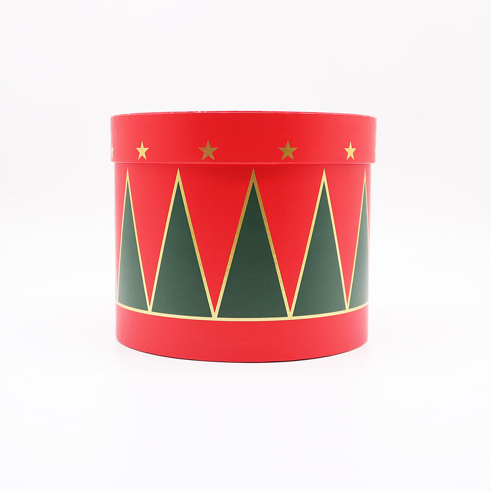 Ensemble pour sauver les vacances, emballage cadeau rouge, le carton peut être personnalisé, papier rond biodégradable, emballage de boîte-cadeau de fleurs