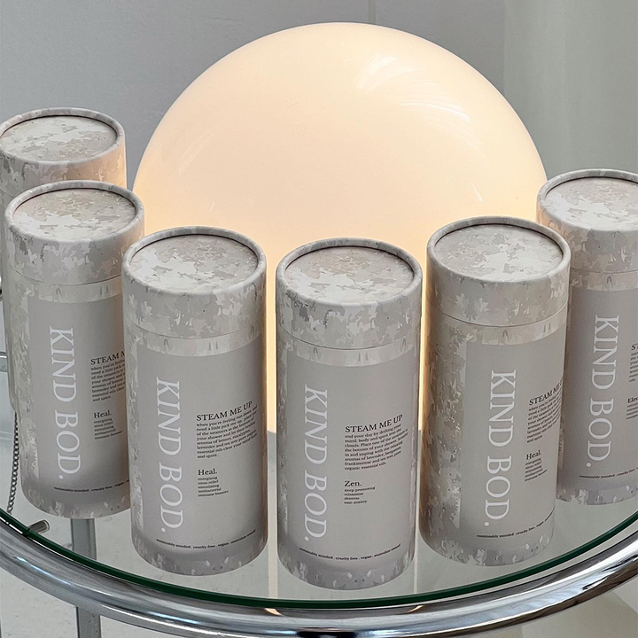 Tube d'emballage rond en carton biodégradable, fait à la main, sans plastique, 100%, pour bouteille de parfum, huile essentielle