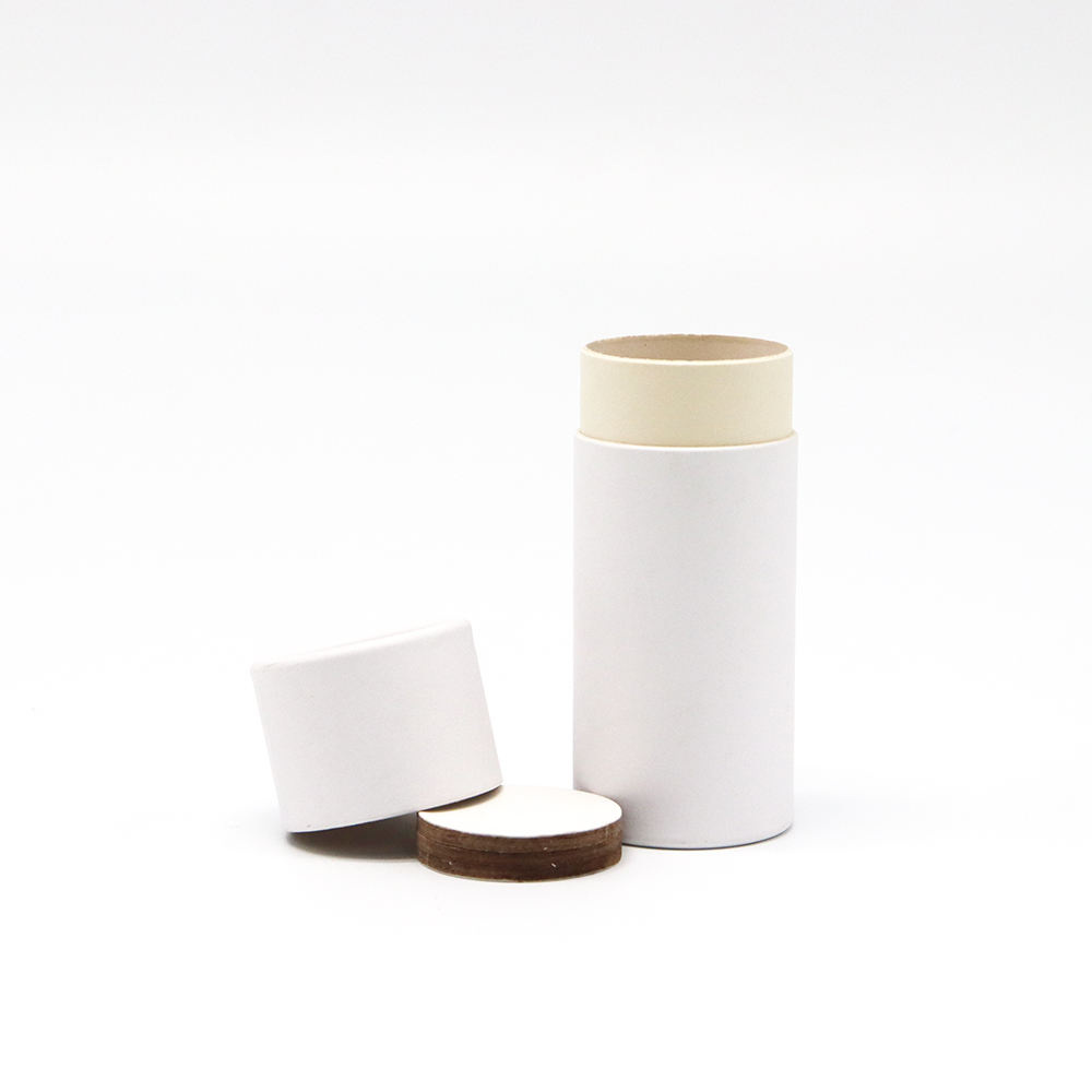 Tube de papier Push Up en gros, conteneur de déodorant, boîte d'emballage écologique, carton biodégradable, baume à lèvres, Tube en papier Kraft