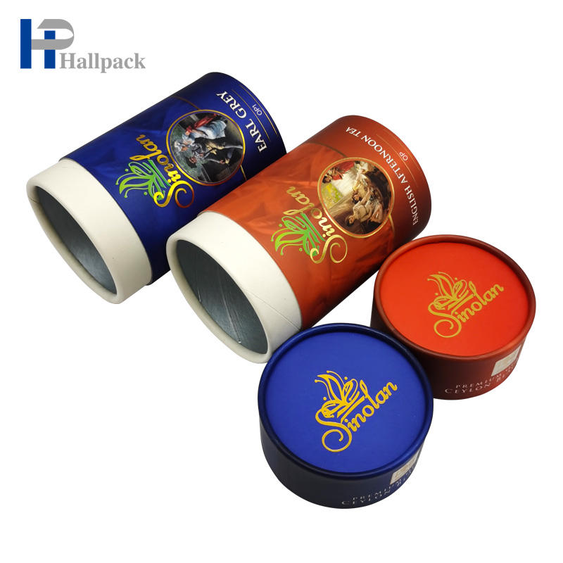 Boîte de récipient cosmétique de nourriture d'emballage de tube de papier kraft rond biodégradable imprimé par coutume