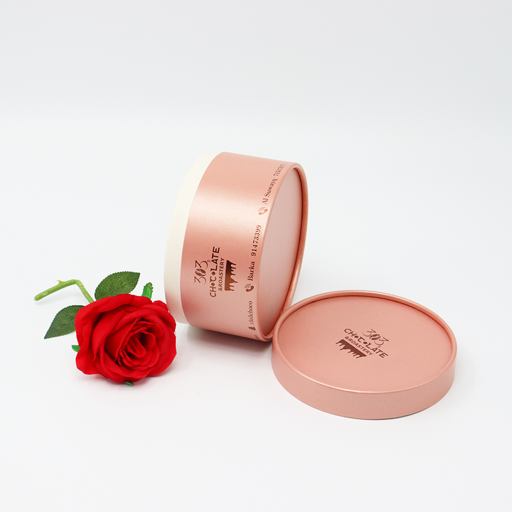 Emballage fait sur commande écologique de tube de boîte de cylindre de carton d'emballage de catégorie comestible pour le chocolat de biscuit de gâteau de pain