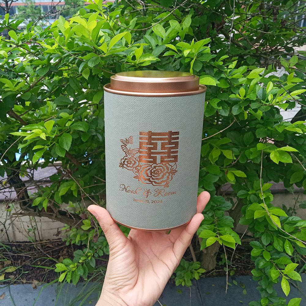 Couvercle en métal de conteneurs de stockage de carton de cylindre rond imprimé par coutume pour le cylindre rond de papier d'emballage alimentaire de thé de café