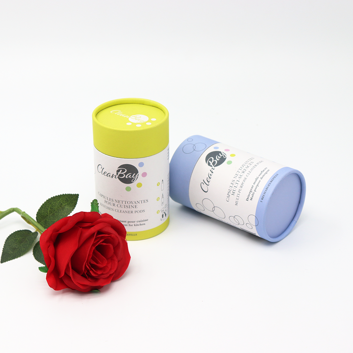 Emballage fait sur commande écologique de tube de papier de boîte de cylindre de carton de nettoyant pour le détergent polyvalent de fenêtres d'ameublement