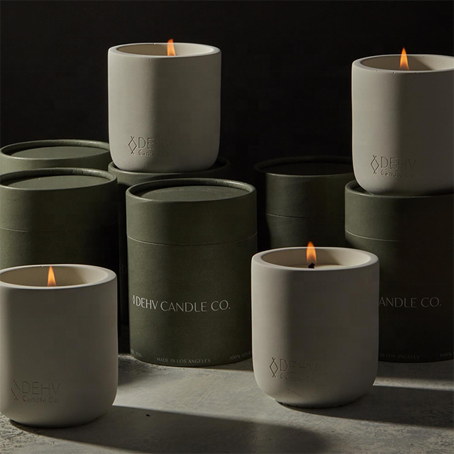 Emballage en carton biodégradable personnalisé sans plastique 100%, boîte ronde pour emballage de bougies, Tube en papier de haute qualité