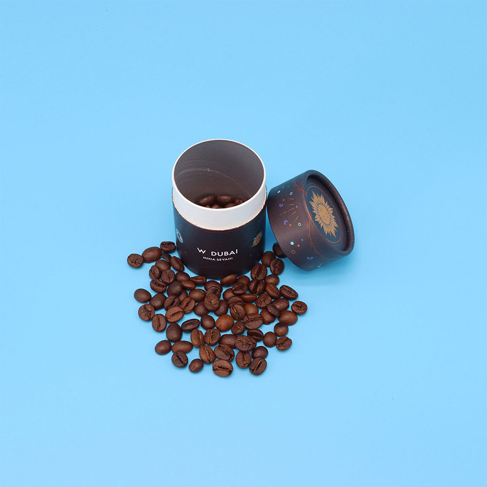 Emballage de Tube de papier de thé de Logo d'impression personnalisé récipient de cylindre de carton de catégorie comestible pour l'emballage de boîte ronde de café de thé