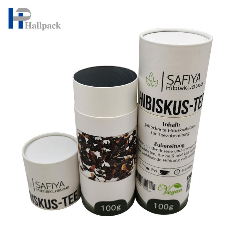 Emballage fait sur commande de tube de papier de nourriture de thé de tube de papier d'autocollant d'étiquette