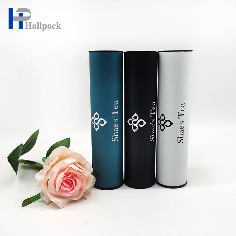 Tube rond de carton Kraft de couverture de fer de luxe de taille personnalisable pour l'emballage de Tube de papier de couvercle métallique de nourriture de ménage