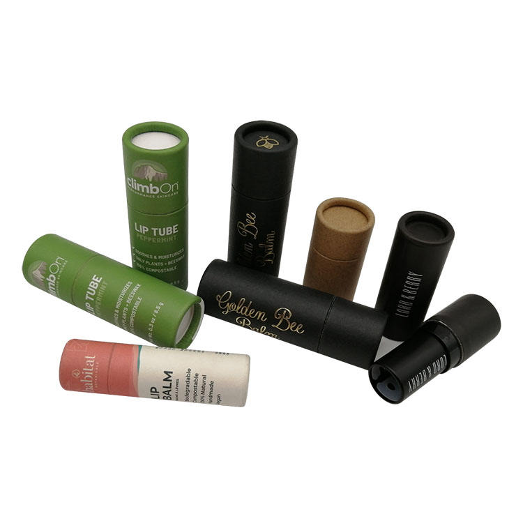 L'usine dispose d'un grand approvisionnement à long terme en tubes de papier cosmétiques, conteneurs de cosmétiques OEM, bâton cosmétique rond personnalisé