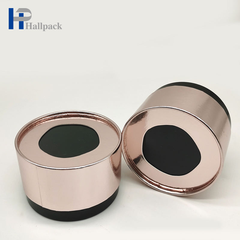 Boîte ronde en or pour paquet de bouteilles, Tube en papier de perçage biodégradable pour cosmétiques, emballage en papier cylindrique Eco Kraft personnalisé