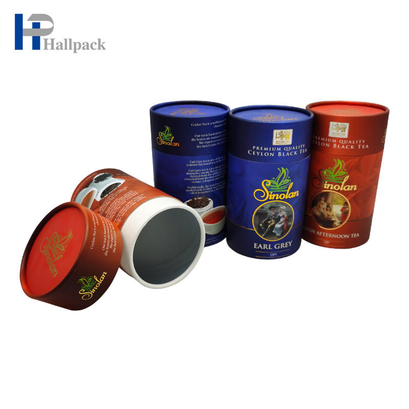 Tube de thé cylindre papier boîte-cadeau sachet de thé serviettes tube de papier