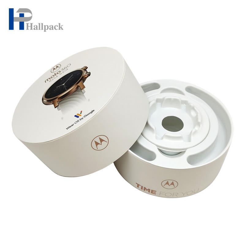 Tube d'emballage de fleurs à dessus plat de bijoux courts de boîte de tube de papier rond