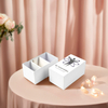 Petite boîte-cadeau de luxe pour bonbons de mariage, boîte rigide à paillettes avec feuille d'or, stratification mate et manipulation d'impression disparaissant