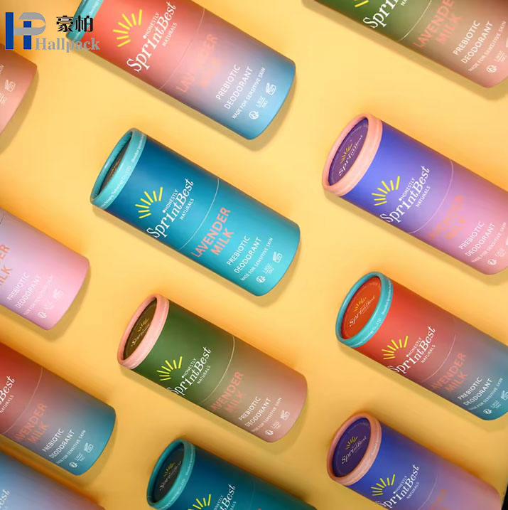 Conteneur de cylindre de carton de catégorie comestible d'emballage de tube de papier pour l'emballage de boîte ronde de thé