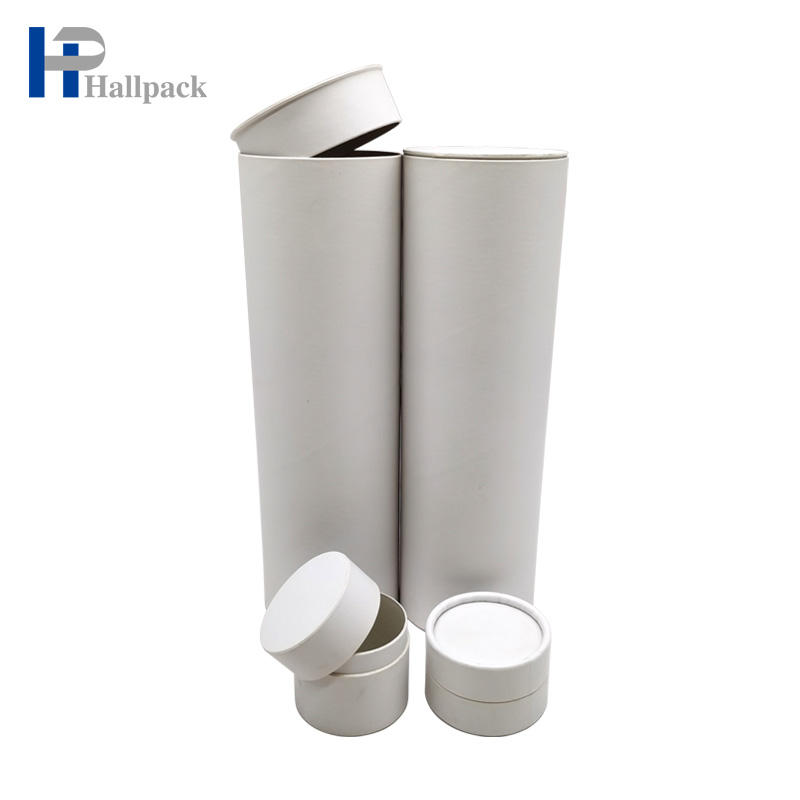 Tube blanc de papier d'emballage aucun tube cosmétique de papier de carton d'impression