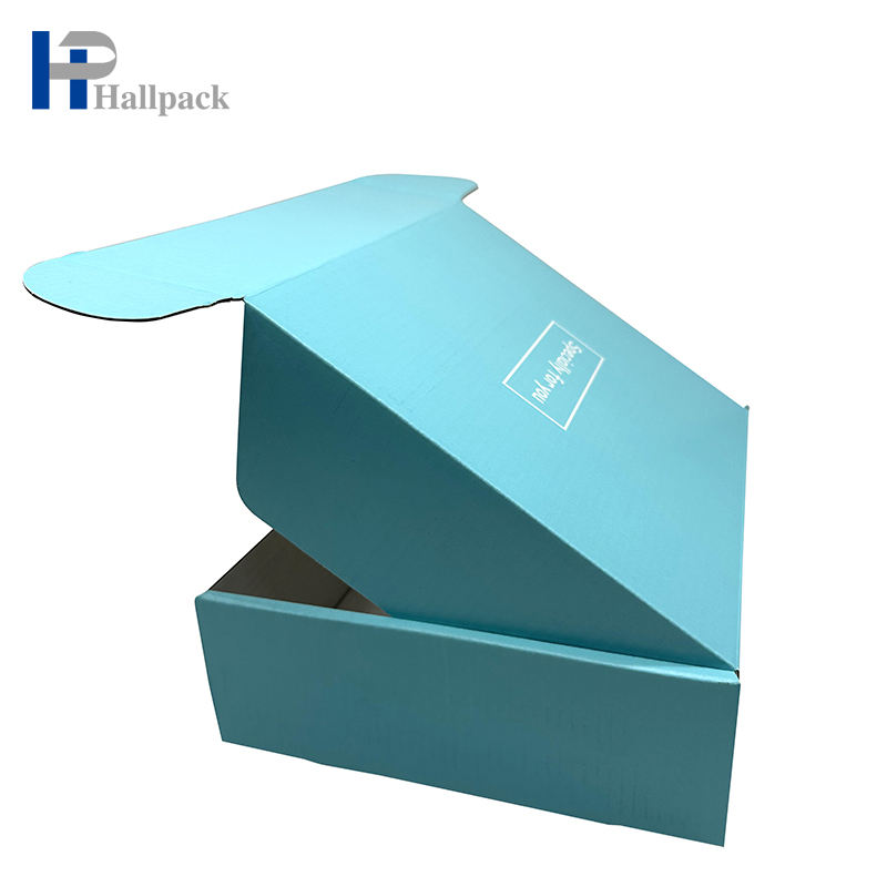 Boîte en carton de papier de boîte d'emballage de cadeau de Bule rose de logo fait sur commande en gros