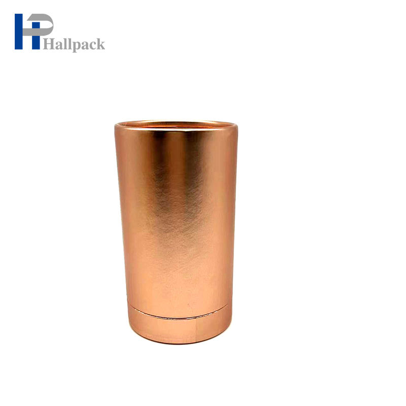 Tube de papier recyclable écologique de vente chaude Tube de papier personnalisé en or rose