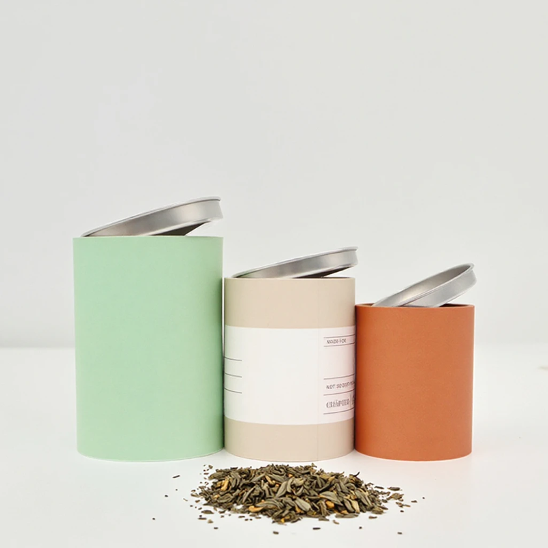 Conteneurs en papier à thé en carton rond biodégradable pour le thé