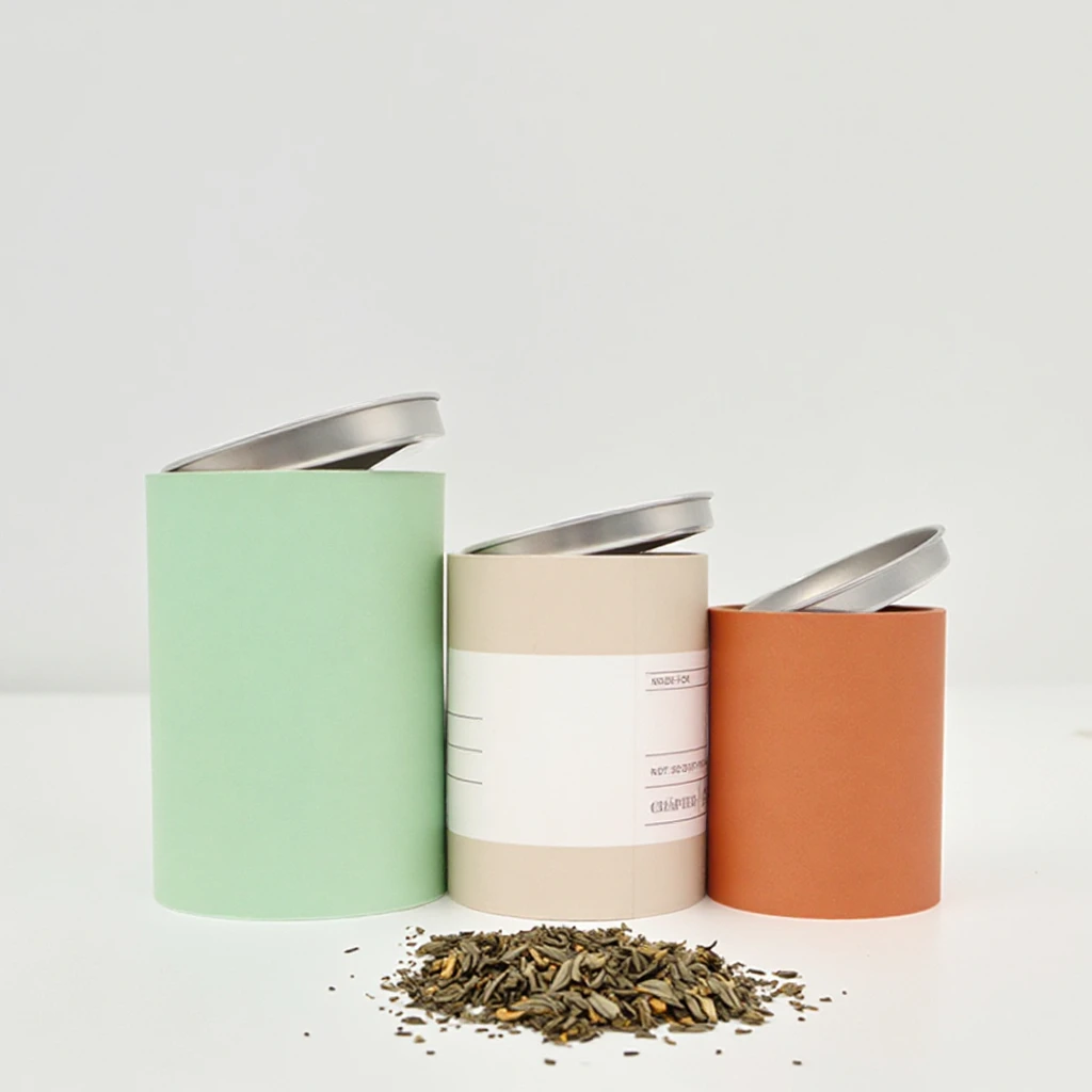Tubes à thé d'artisanat personnalisés biodégradables Papier emballage de qualité alimentaire