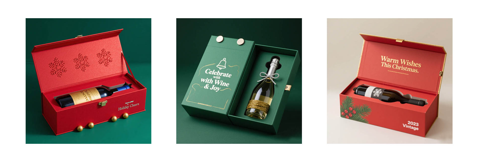 Boîte à vin cadeau de Noël