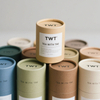 Impression personnalisée biodégradable Emballage de tube de thé en vrac en carton rond