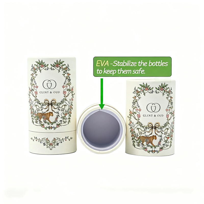 Boîte ronde Cylindre pour bouteille Kraft Cardboard Candle Tube Emballage