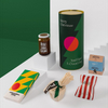 Tube biodégradable d'emballage en papier, couvercle et fond en métal, Tubes d'expédition recyclés, Tubes en carton pour aliments et coffrets cadeaux