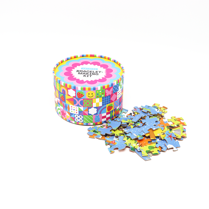 Emballage cadeau et artisanal personnalisé écologique, boîte cylindrique en carton, emballage en Tube de papier pour enfants, Puzzle de jouets