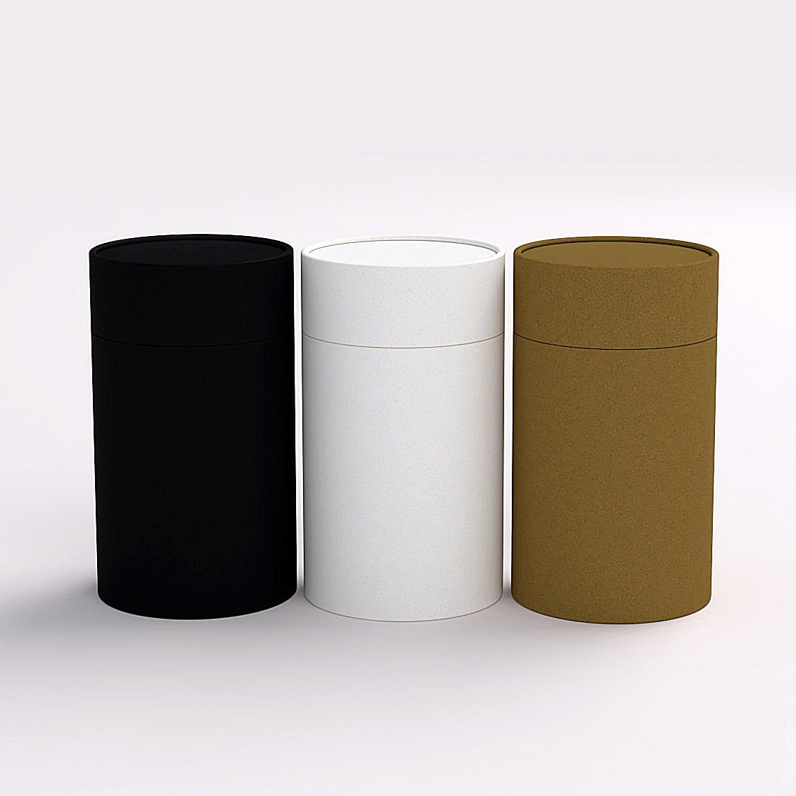Emballage cosmétique biodégradable, boîte ronde en carton Kraft recyclé, Tube en papier d'emballage de qualité alimentaire pour le thé, offre spéciale