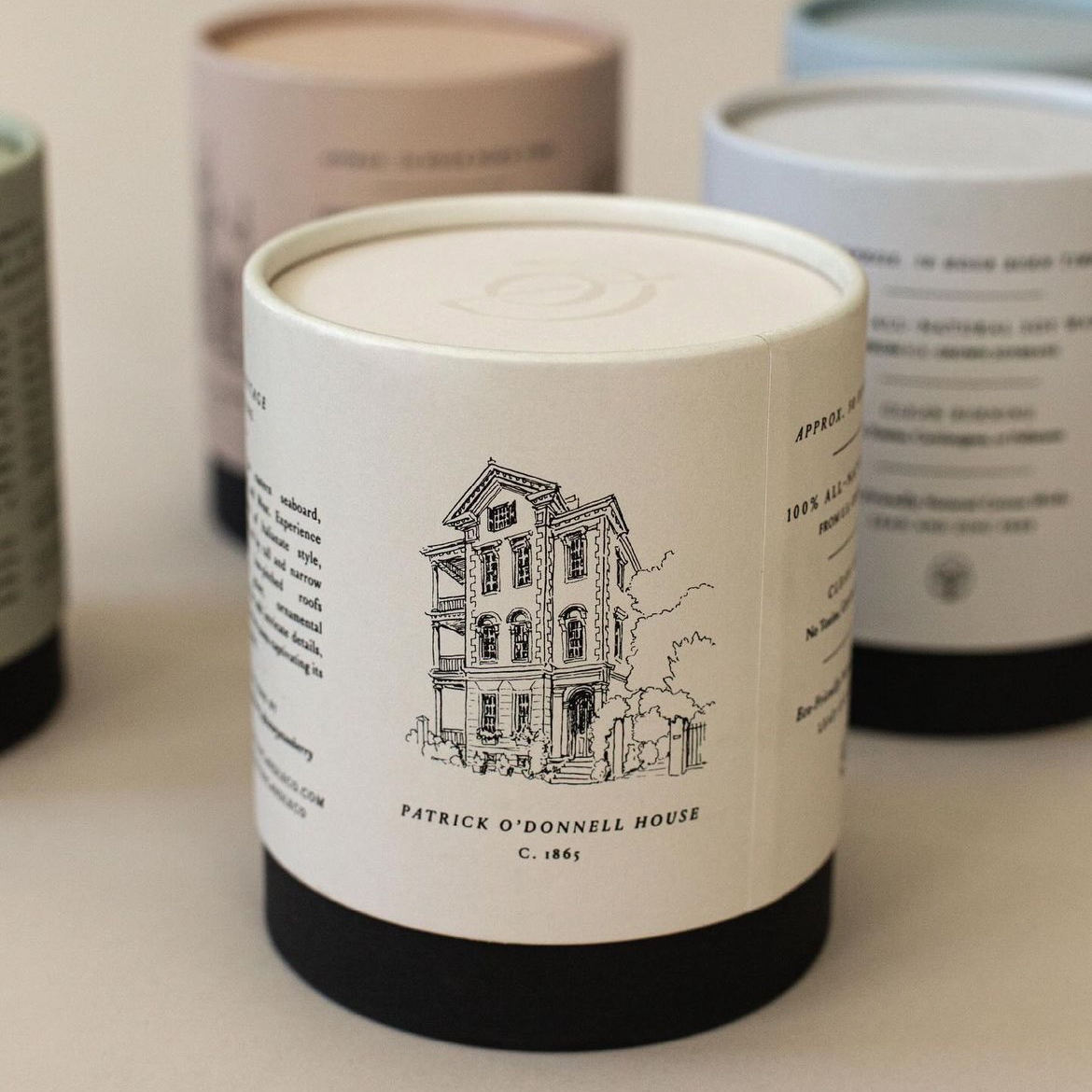 Tube d'emballage en papier Kraft vide personnalisé, cylindre de pot en verre de bougie de cire de soja fait à la main, boîte ronde en papier de luxe pour bougies