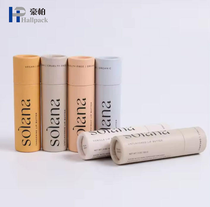 Tube push-up de barre de lotion écologique, Tube de rouge à lèvres en carton professionnel personnalisé