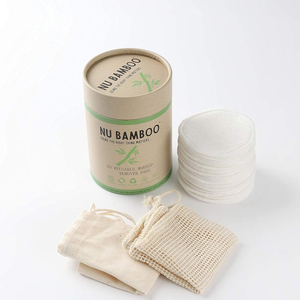 Paquet cosmétique fait sur commande biodégradable de boîte de tube rond emballé par carton cosmétique pour des protections de nettoyant de coton en bambou