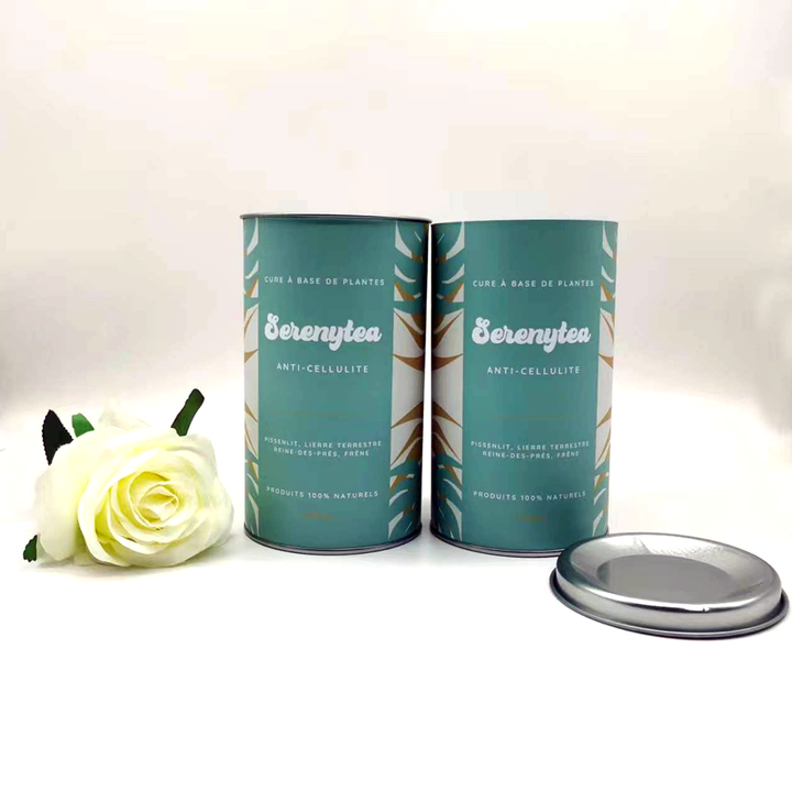 Tube de papier de qualité alimentaire de haute qualité, emballage de thé de style canette, emballage de tube biodégradable, emballage de tube de papier personnalisé pour la nourriture