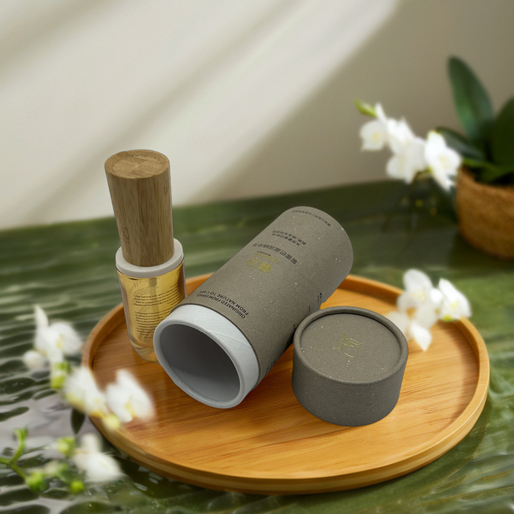 Boîte cylindrique de luxe en papier Kraft, personnalisée pour les huiles de parfum, bougies et huiles essentielles, emballage en Tubes de papier, offre spéciale